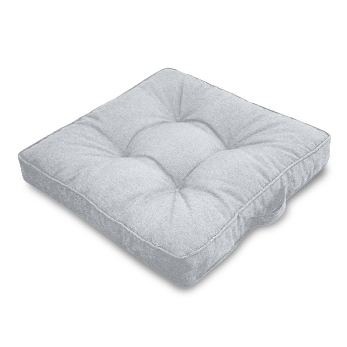 Futon hynde til havestol - 7 cm blød hynde - Grå havehynde til udendørs brug - Måler 50x50 cm - Nordstrand Home stolehynde