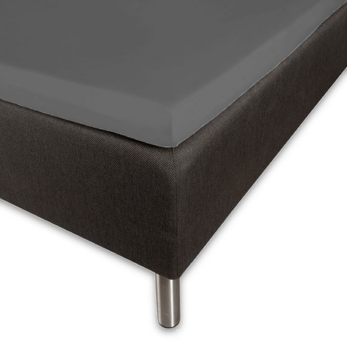 Kuvertlagen 180x200 cm - 100% blød bomuld - Højde 8 cm - Antracit gråt lagen til topmadras by Nordstrand Home