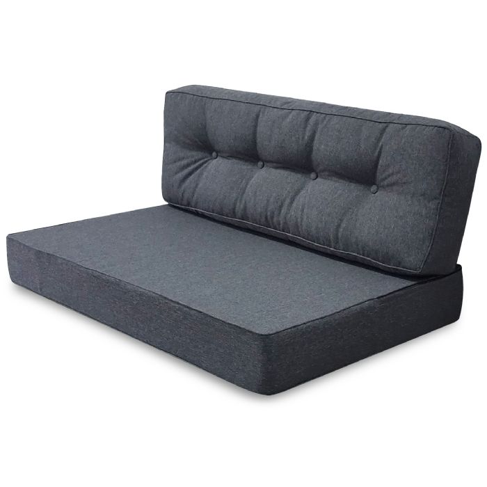 Pallehynde til pallesofa - 120x80 cm - 15 cm tyk siddehynde til palle - Antracitgrå pallehynde - Nordstrand Home pallesofa hynde 