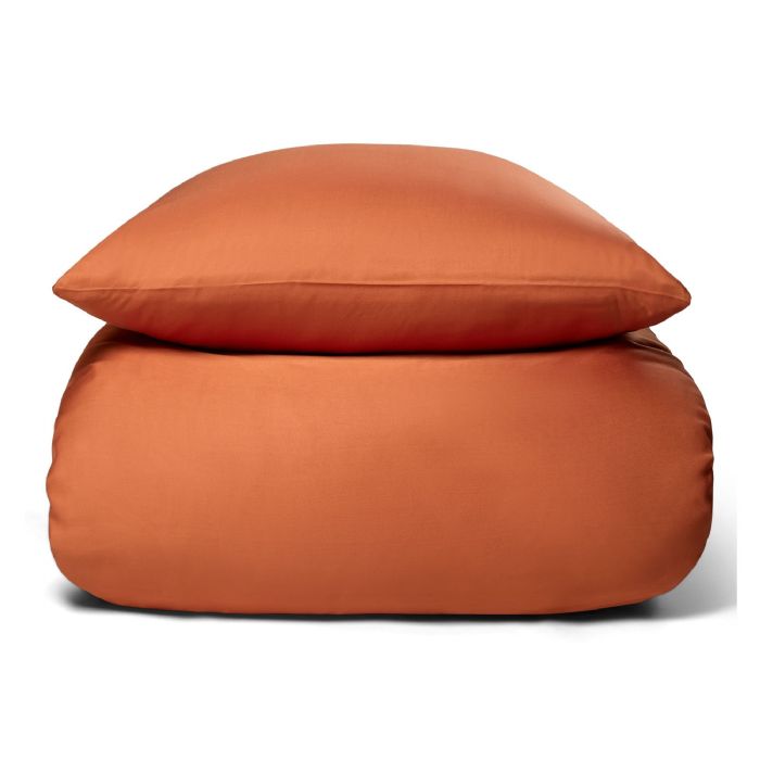 Bambus sengetøj - 100% Naturligt bambus - Orange, satinvævet sengesæt