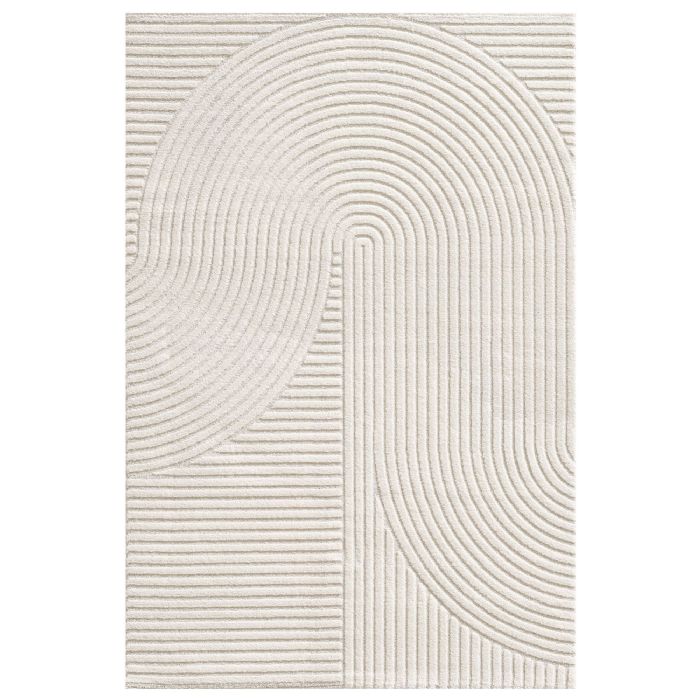 Gulvtæppe - 240x340 cm - Vævet - Cremefarvet med mønster - Elio - Nordstrand Home