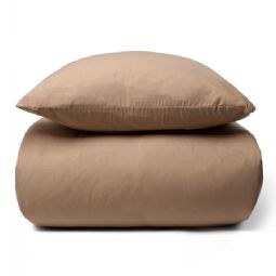 Stonewashed sengetøj - 100% Enzymvasket bomuld - Firm Brun - Nordstrand Home sengesæt 