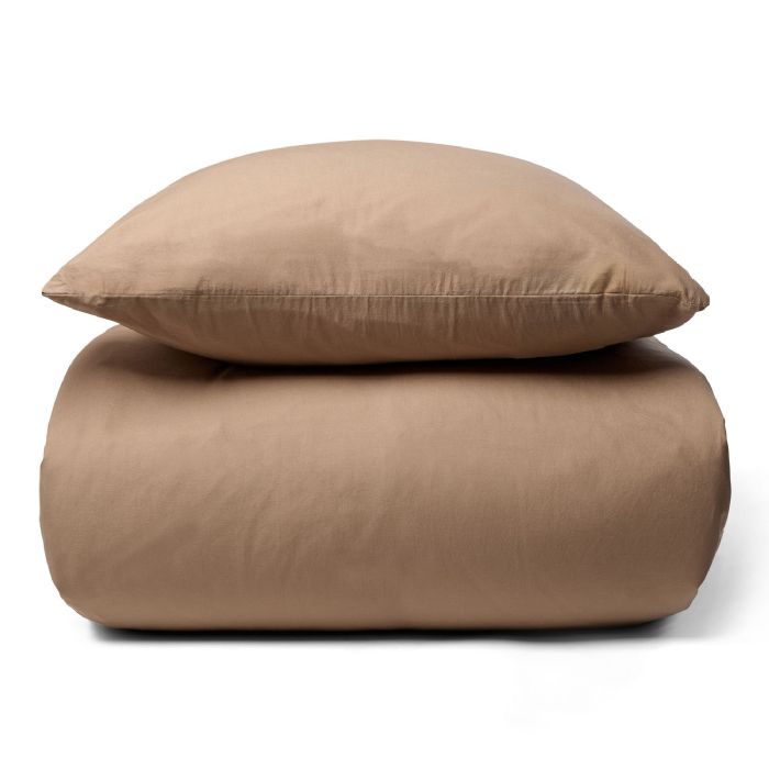 Stonewashed sengetøj - 100% Enzymvasket bomuld - Firm Brun - Nordstrand Home sengesæt 