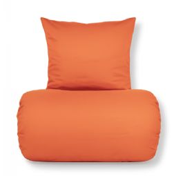 Bambus sengetøj - 100% Naturligt bambus - Orange, satinvævet sengesæt