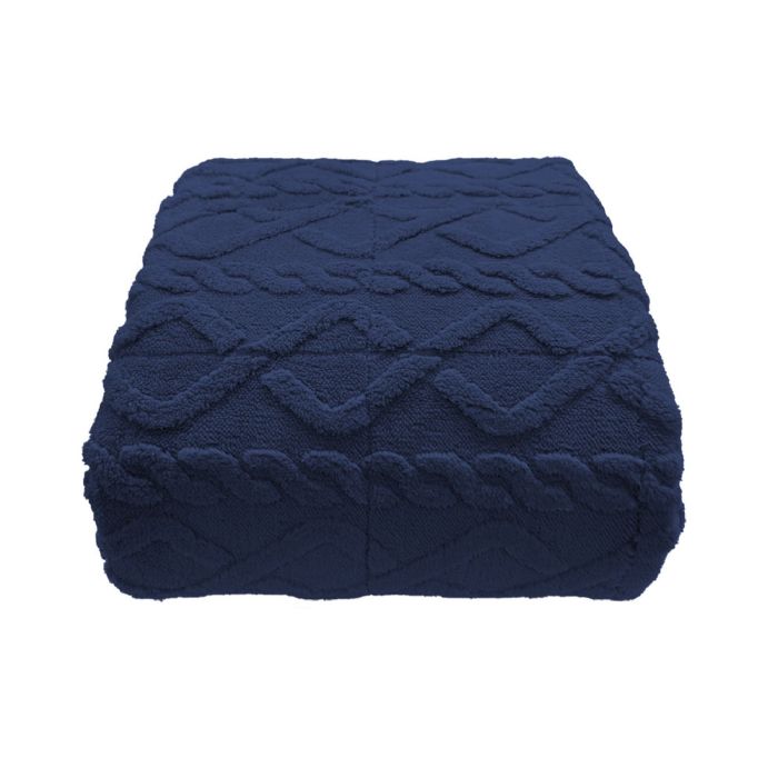 Vægttæppe - 130x170 cm - 3 kg - Blødt og vamset - Mørkeblåt tyngdetæppe fra Nordstrand Home