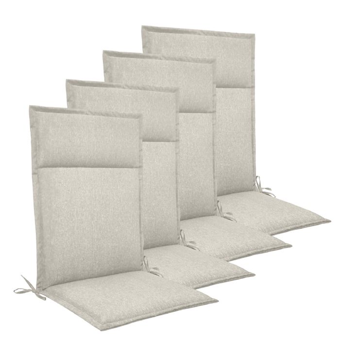 Havehyndepakke til positionsstol 4 stk. - Beige universal hynder med 5 cm skumfyld - God komfort skum & UV beskyttet betræk - Nordstrand Home hynder