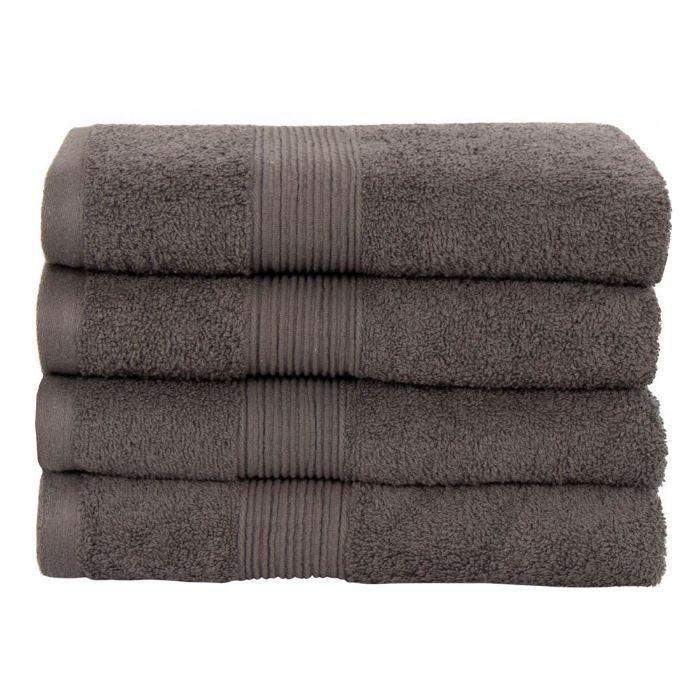 Håndklæde - 50x100 cm - 100% Blødt bomuld - Gråt håndklæde fra Nordstrand Home