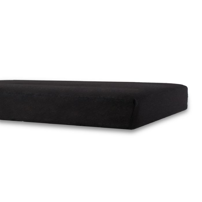 Lagen til barnevogn - 36x98 cm - Sort stræklagen - 100% Bomuld - Faconlagen til barnevognsmadras