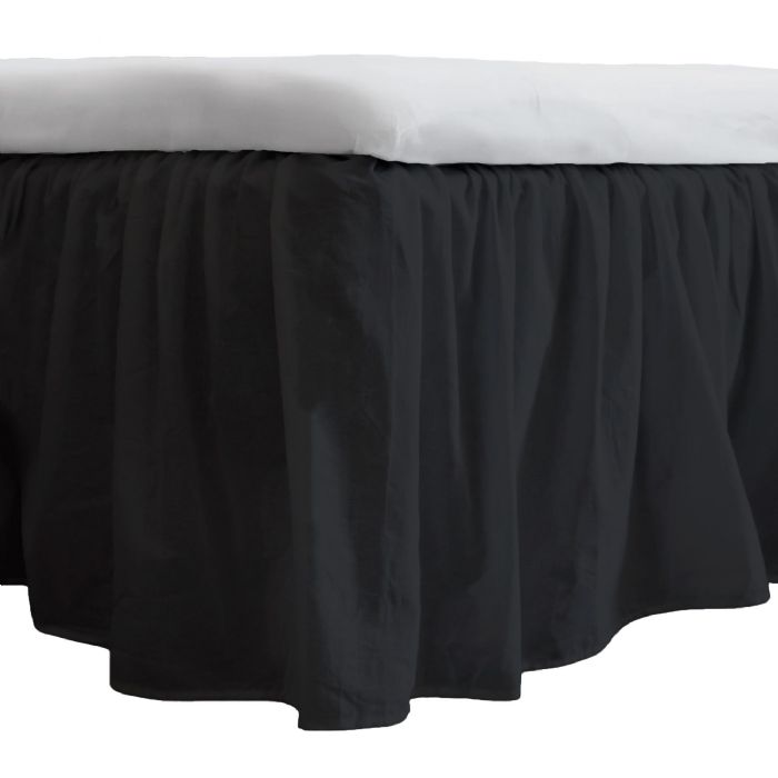 Kappelagen 160x200 cm - 100% blødt bomulds lagen - Sort sengekappe by Nordstrand Home