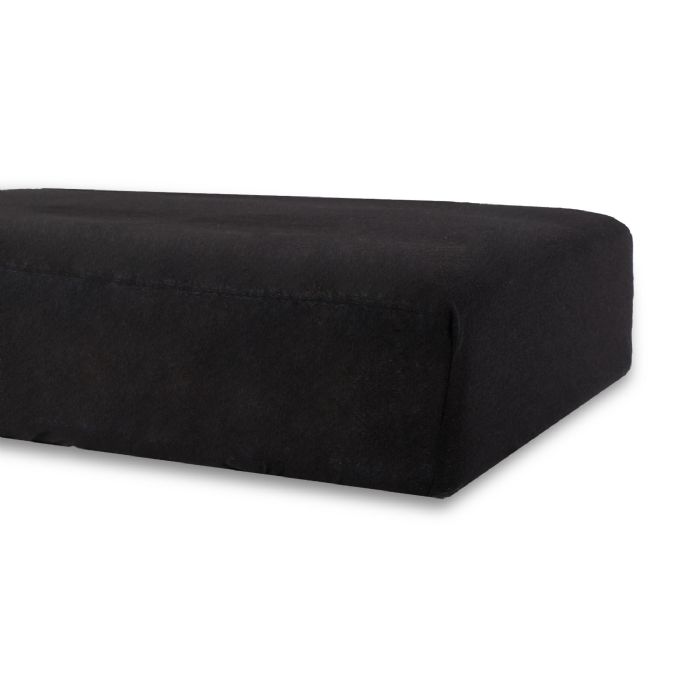 Stræklagen 70x160 cm - Sort - 100% bomuld jersey lagen - Faconlagen til juniormadras