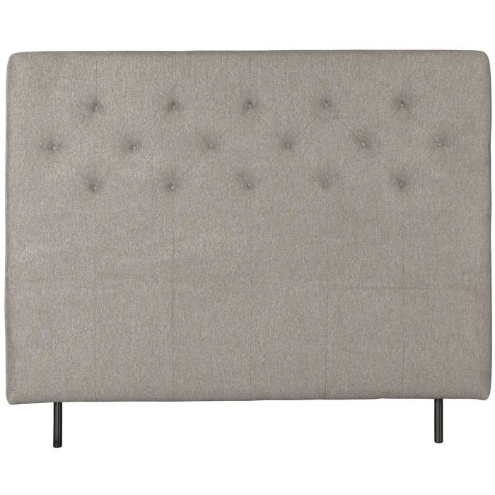 Sengegavl 140x150 cm - Sandfarvet hovedgærde med knapper - Nordstrand Home