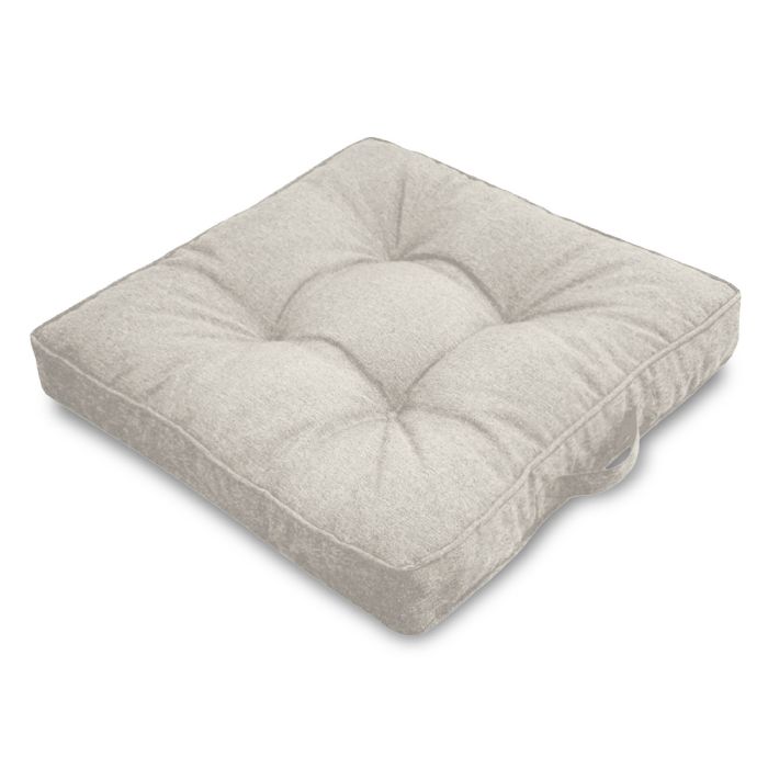 Futon hynde til havestol - 7 cm blød hynde - Beige havehynde til udendørs brug - Måler 50x50 cm - Nordstrand Home stolehynde